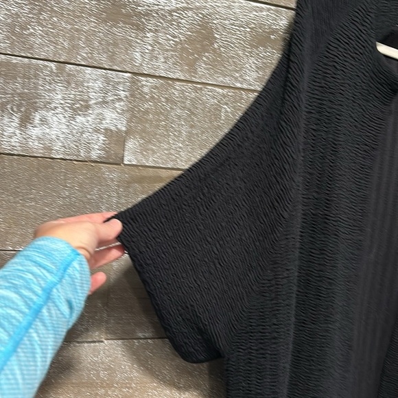 Eileen Fisher system silk Sheen Jacquard Black Stand Collar size Small - Picture 4 of 7